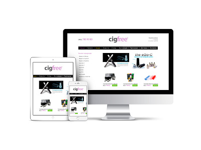Website Cigfree branding design dev devident illustrator photoshop site ui ux web