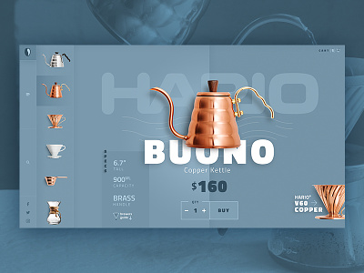 Coffee Brewer Website Design brewer coffee hario kettle site ui website