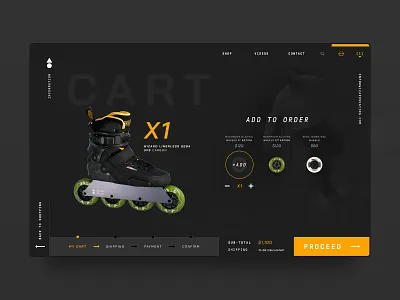 The Wizard Skates - Cart cart inline photoshop shopping cart site design skates ui ux website wheels wizard wizard skates