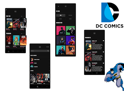DC Comic Book Viewer dark theme ui