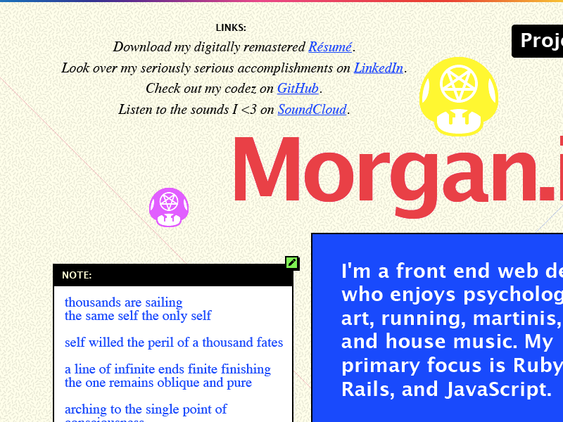 Dumb stuff red pink gradient icon lucida grande web times yellow blue purple interface