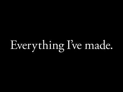 Gotta launch this soon. black garamond typography website white