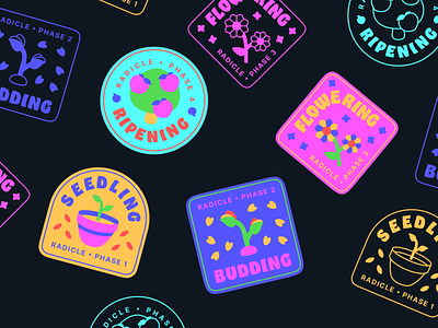 Radicle Community Program Stickers badge emoji hobeaux illustration sticker design stickers twemoji