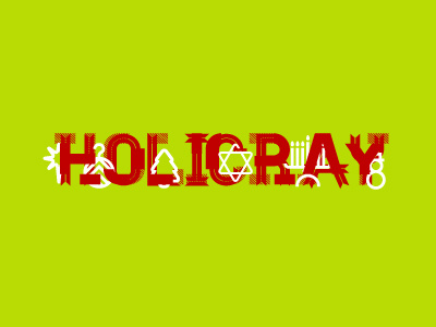 Holicray holiday homestead icon illustration logo ribbon typography