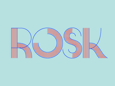 Rosk geometric inline lettering sans serif