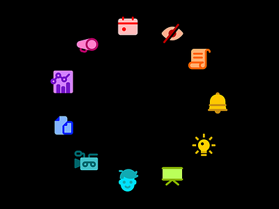 Colored Icons icon illustration ui