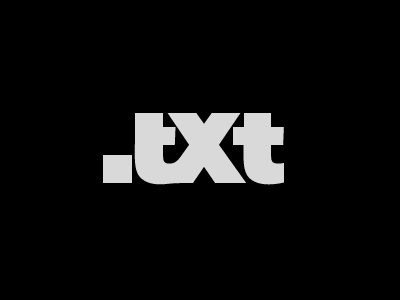 Txt black grey logo typography