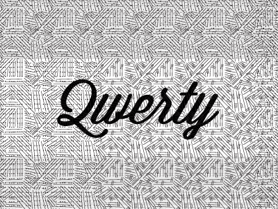 Querty black custom pattern script white wisdom script