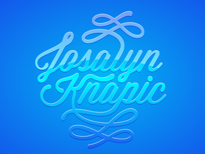 Josalyn customized gloss glowy lolwat rounded shiny type wisdom script