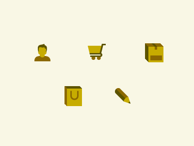 Iconz brown icon web yellow