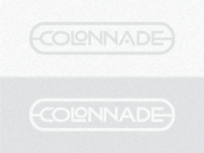 Colonnade grey lettering noise sans serif typography white