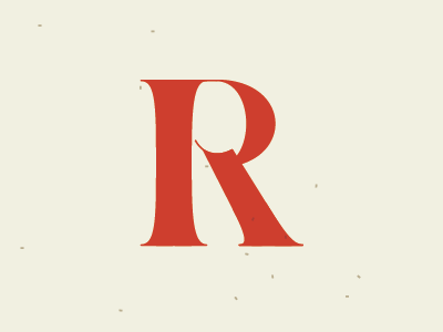An Odd R creme lettering r red serif typography