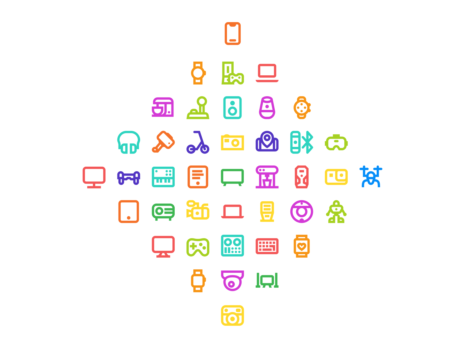 Category icons icon illustration products tech