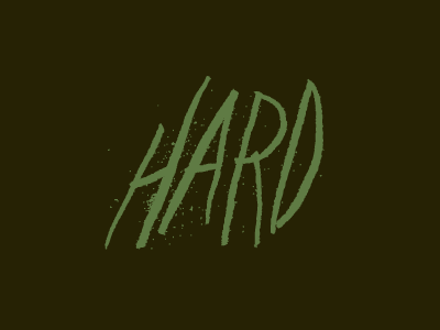 Hard brown green grunge handwritten texture typography