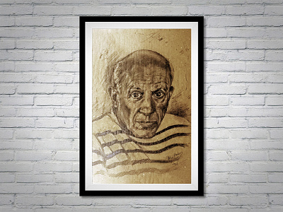 Picasso art charcoal