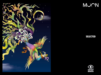 The Colors Of The Moon anka art colors design digital illustration digitalart graphic graphic design illustration phoenix simurgh
