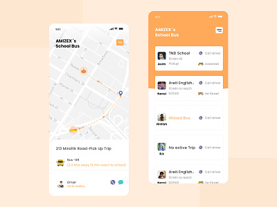 School Bus Tracking App at aRoadRunner app design education education website educational gps gps tracker saas app saas design school school app school bus school project schools tracking tracking app transport ui