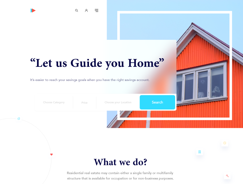Real Estate Landing page by Himel Sunnath🤗 on Dribbble