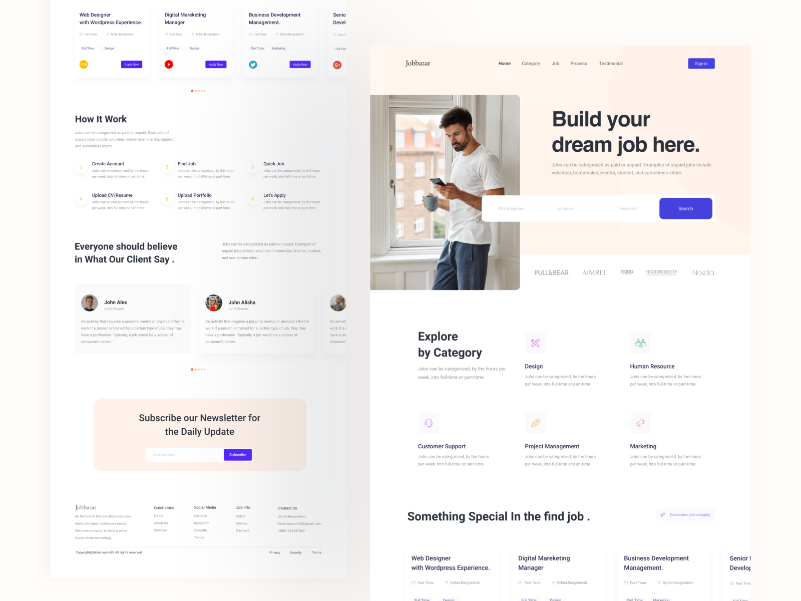 Job Finder Web Exploration by Sunnah ️ on Dribbble