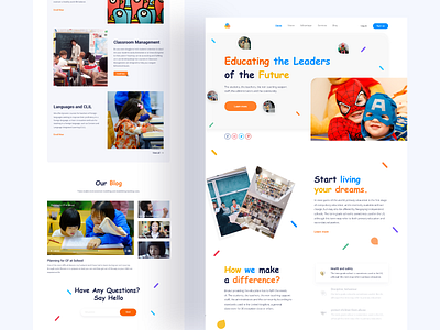 Child School Landing Page Concept. branding child care child school child school landing page childrens book clean concept design designer hellodribbble homepage landing page landing page design landing page ui minimal uidesign uiux uxdesign web design website design