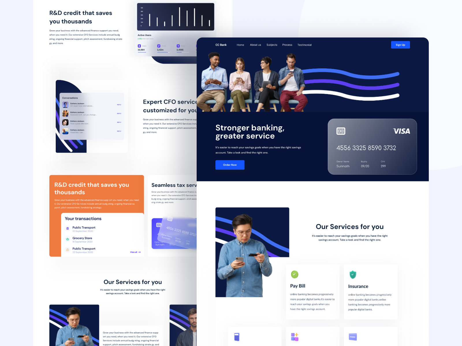 Online Banking; Home Page💰 By Sunnah ️ For Pixel Navy Agency On Dribbble