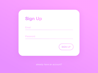 Day 001: Sign up to be pink