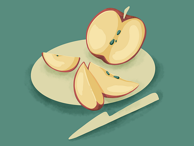 Apple apple design food illustration illustration procreate simple