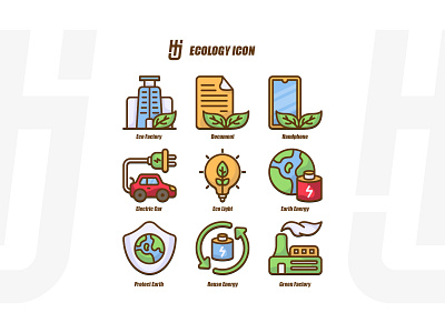 Ecology Icon Set eco ecology flat icon icon design icon set