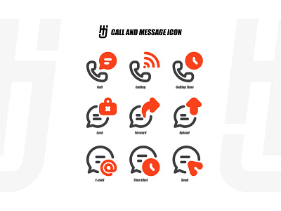 Call and Message Icon Set call chat communication conversation email icon icon design icon set mail message mobile notification ui web website