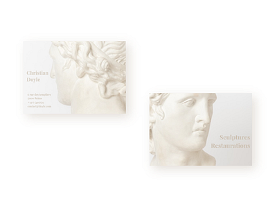 Carte de visite - Artiste sculpteur et restaurateur artist design visit card visiting card design visitingcard