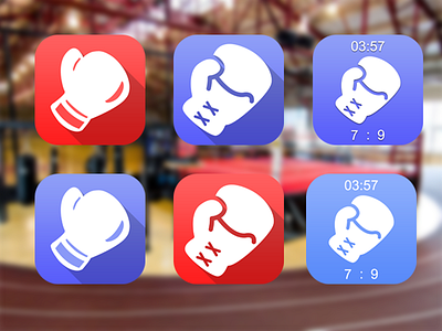 Flat Boxing icons