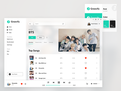 Groovify (Music App For Desktop) app branding design graphic pakistan ui ux web