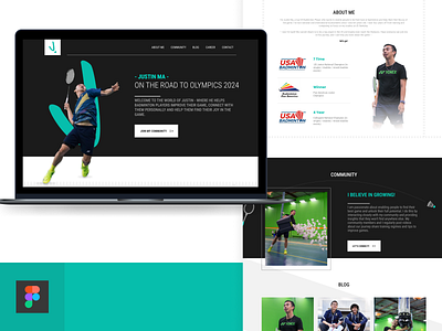 JUSTIN MA (Website Template) graphic design landing page marketing pakistan profile ui ux website