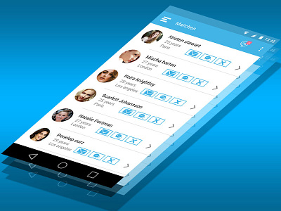 Social app (Matches-Screen) android lollipop mobile pakistan social app ui ux