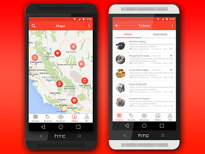 Map And Ticket screen android app fashion lollipop map mobile pakistan ticket ui ux