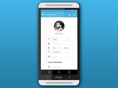 Social app (Edit Profile) android app design graphic icon lollipop pakistan social ui ux