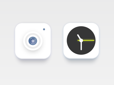 Camera And Clock app clock design graphic icon ios pakistan time