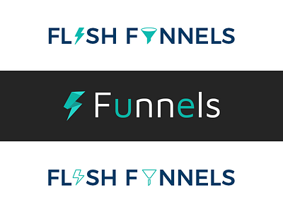 Flash Funnels black design graphic green logo photoshop white