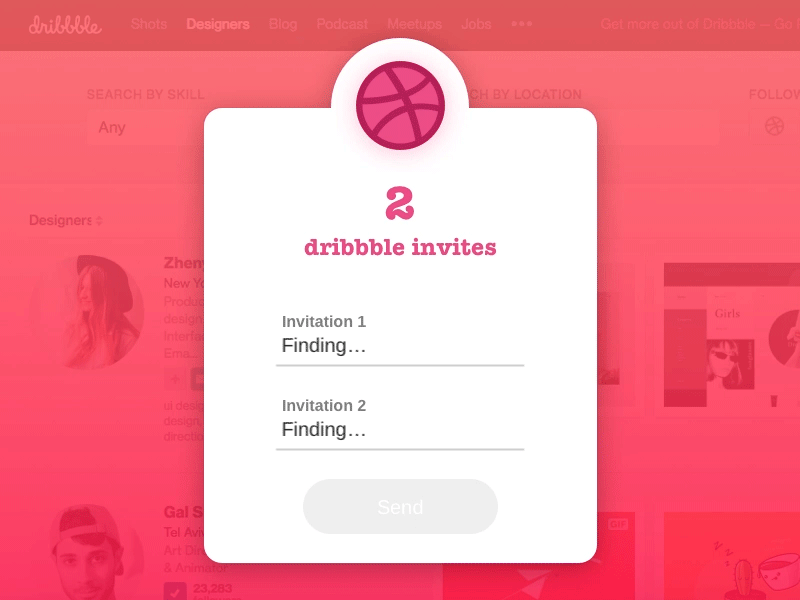 2 Dribbble Invites dribbble invitation invites