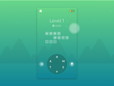 Lexis app design game gradiant mobile ui uiux word