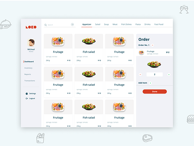 Lokopos (Dashboard) app design food graphic pakistan ui ux