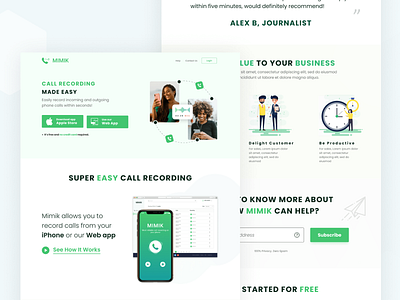 Mimik (Landing page)