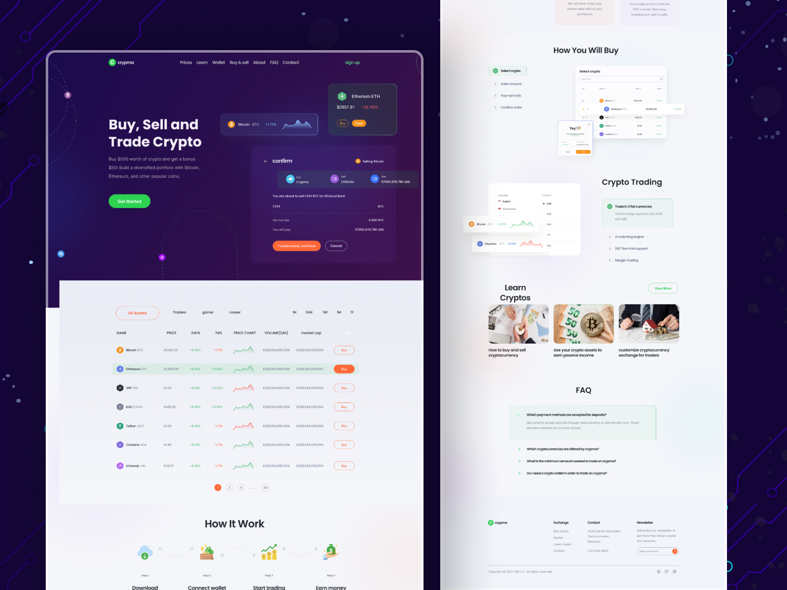 Crypma - Cryptocurrency Website Design by Pixency on Dribbble