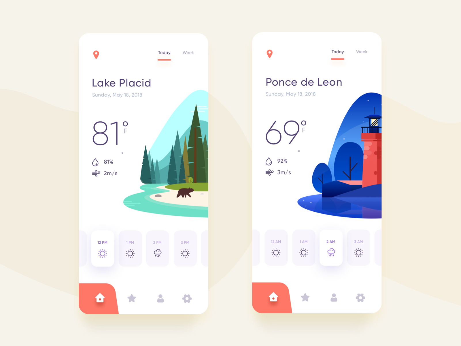 Weather App by Alex D. on Dribbble