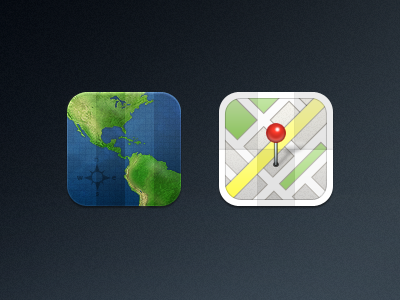 Kiwi - Maps ios iphone kiwi map maps pin texture theme white world