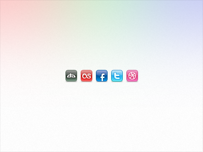 Social Icons deviantart dribbble facebook icon lastfm operation paradise social twitter