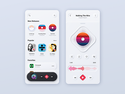 Music App - Neumorphism Redesign