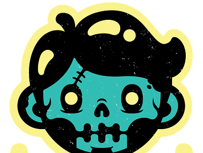 DoodleBoyZombie bones crossbones doodle logo skulls zombie