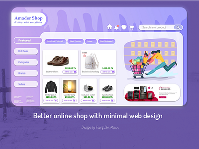 Online Shop Minimal Website