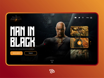 Black Adam - UI design brand figma landing page ui ui design ui website website design